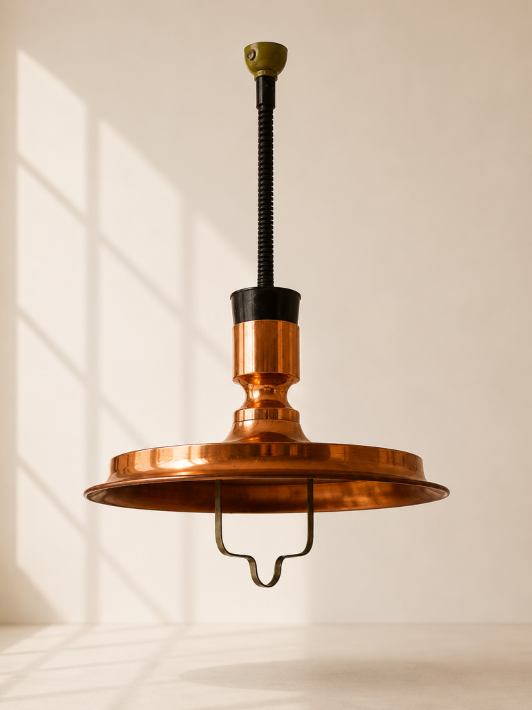 lampa vitrika miedziana